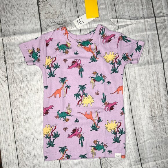 NWT Baby Gap 2 Piece Pjs lavender dinosaur print size 2T - Picture 6 of 11
